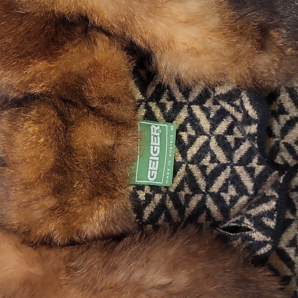 GEIGER Fur Trim Wool Coat - Picture 2 of 9